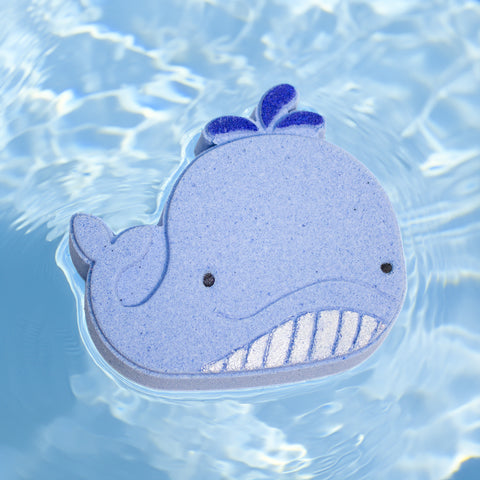 Bombe de bain Baleine artisanale fait main Québec couleur vive parfum Aquamarine