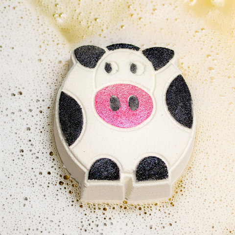 Bombe de bain Vache colorée pour bain effervescent parfum Melon d’eau