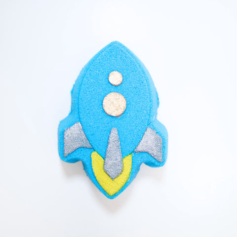 Bombe de bain Fusée artisanale Crème glacée à l’orange fait main Québec