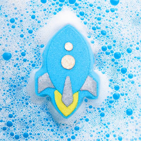 Bombe de bain colorée et effervescente Crème glacée à l’orange Savonnerie Bleu Turquoise