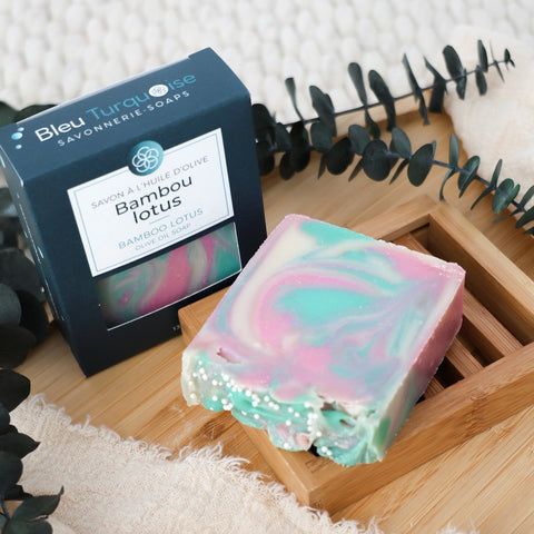 Savon artisanal Bambou lotus fait main au Québec