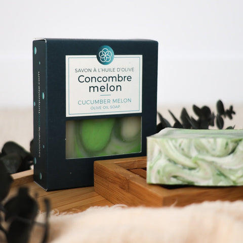 Savon naturel fruité Concombre melon hydratant et doux pour la peau