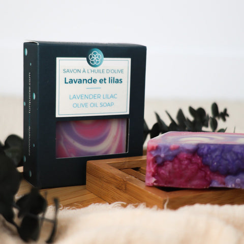 Savon naturel floral Lavande lilas hydratant et doux pour la peau