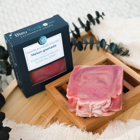 Savon artisanal Melon grenade fait main au Québec