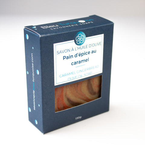 Savon Pain d'épice au caramel de la Savonnerie Bleu Turquoise