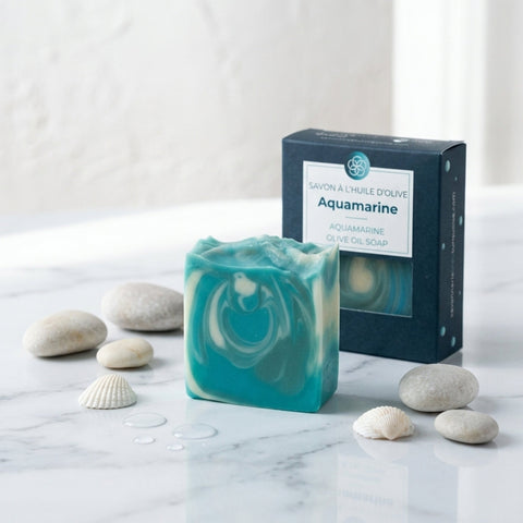 Savon artisanal - Aquamarine Savonnerie Bleu Turquoise