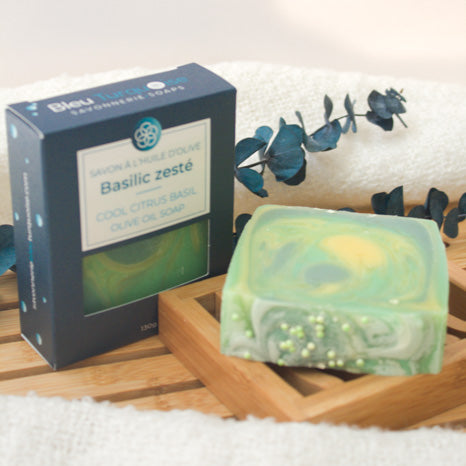 Savon artisanal - Basilic zesté