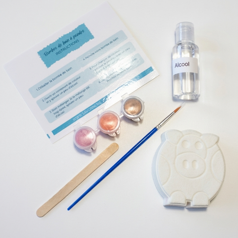 Kit de bombes de bain à peindre - Vache Savonnerie Bleu Turquoise