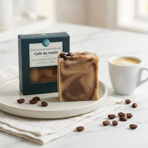 Savon artisanal - Café du matin Savonnerie Bleu Turquoise