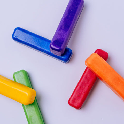 Crayons de bain enfants – 6 couleurs arc-en-ciel Savonnerie Bleu Turquoise