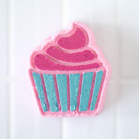 Bombe de bain artisanale Cupcake - Gâteau de fête | Effervescente, colorée et hydratante