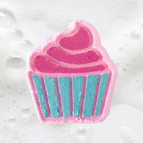 Bombe de bain artisanale Cupcake - Gâteau de fête | Effervescente, colorée et hydratante