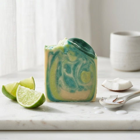 Savon artisanal - Lait de coco et lime Savonnerie Bleu Turquoise
