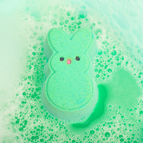 Bombe de bain Petit lapin artisanale fait main Québec couleur pastel parfum Magie fruitée