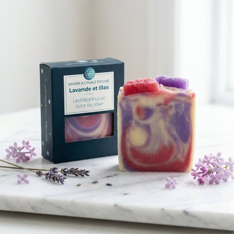 Savon artisanal - Lavande et lilas Savonnerie Bleu Turquoise