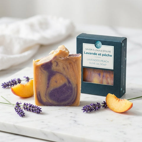 Savon artisanal - Lavande et pêche