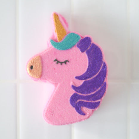 Bombe de bain artisanale Licorne - Sucre rose | Effervescente, colorée et hydratante