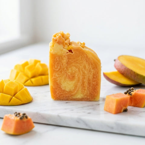 Savon artisanal - Mangue papaye Savonnerie Bleu Turquoise