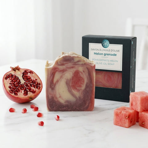 Savon artisanal - Melon grenade Savonnerie Bleu Turquoise