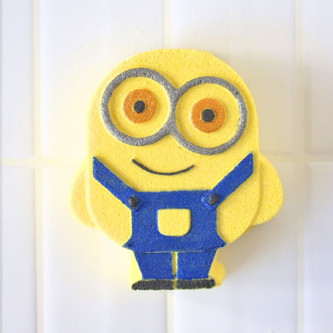 Bombe de bain artisanale Minion – Mangue | Effervescente, colorée et hydratante