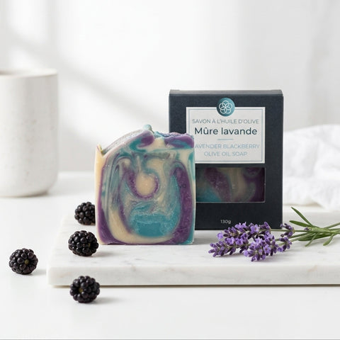 Savon artisanal - Mûre lavande Savonnerie Bleu Turquoise