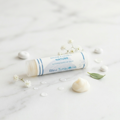 Baume à lèvres naturel nourrissant et hydratant - Non parfumé Savonnerie Bleu Turquoise