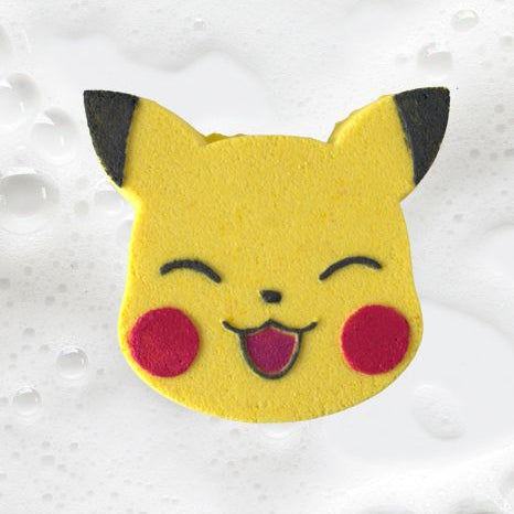 Bombe de bain artisanale Pikachu – Mandarine | Effervescente, colorée et hydratante