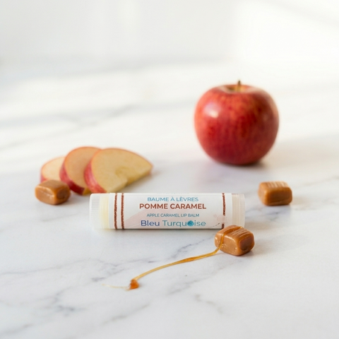 Baume à lèvres naturel nourrissant et hydratant - Pomme caramel Savonnerie Bleu Turquoise