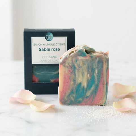 Savon artisanal - Sable rose Savonnerie Bleu Turquoise