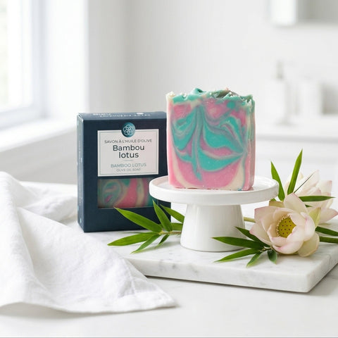 Savon artisanal - Bambou lotus Savonnerie Bleu Turquoise