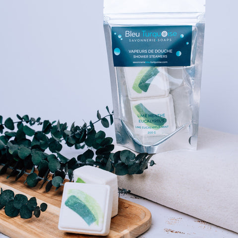Vapeur de douche – Lime menthe eucalyptus Savonnerie Bleu Turquoise