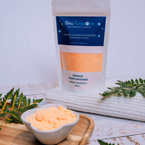 Poudre de bain moussante – Orange pamplemousse