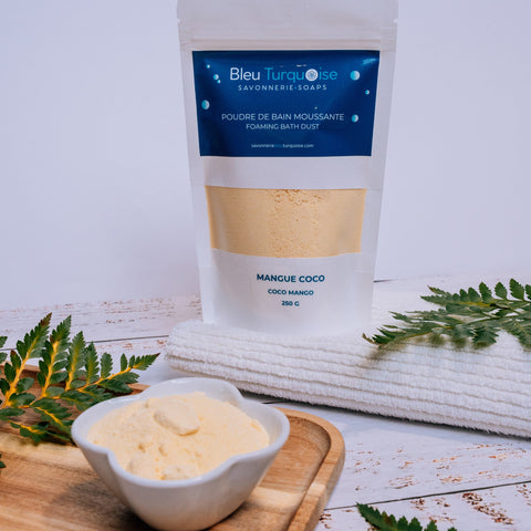 Poudre de bain moussante – Mangue coco