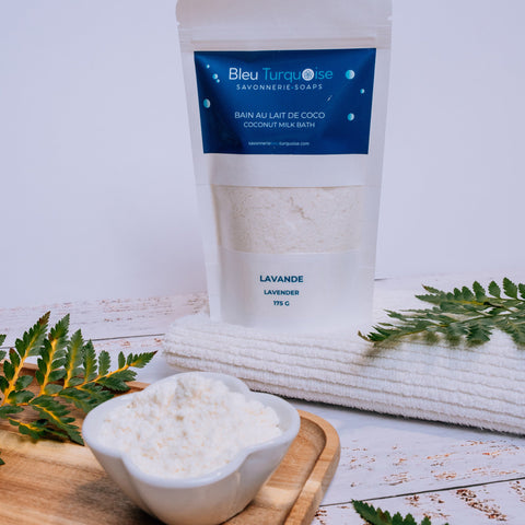Bain moussant au lait de coco à la lavande – mousse douce et enveloppante, adapté aux peaux sensibles