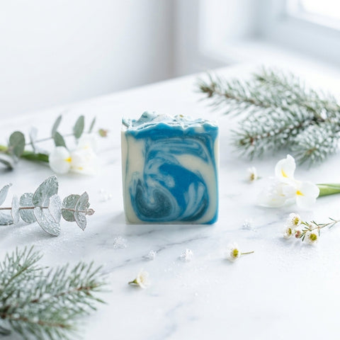Savon artisanal - Souffle givré Savonnerie Bleu Turquoise