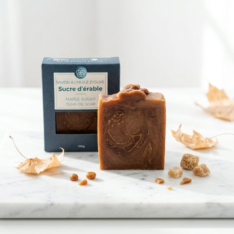 Savon artisanal - Sucre d’érable Savonnerie Bleu Turquoise