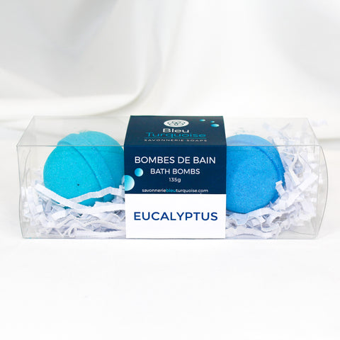 Bombes de bain effervescentes Eucalyptus – coffret de 3