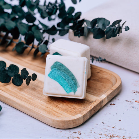 Vapeur de douche – Eucalyptus Thé vert et poire Savonnerie Bleu Turquoise