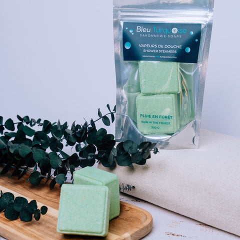 Vapeur de douche – Pluie en forêt Savonnerie Bleu Turquoise