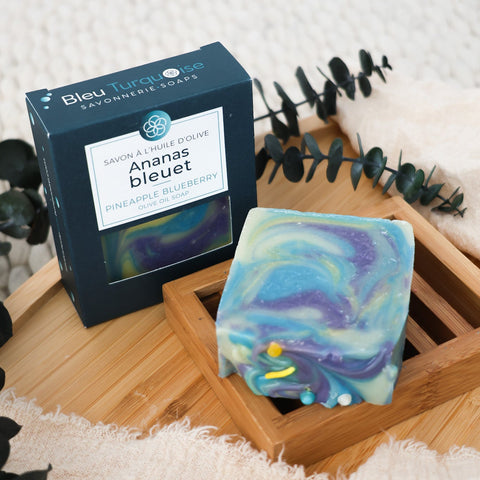 Savon artisanal Ananas bleuet fait main au Québec
