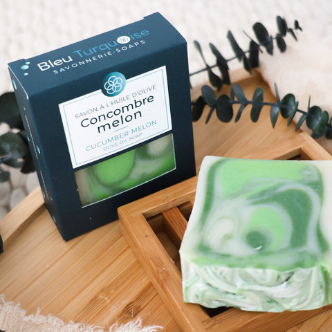 Savon artisanal Concombre melon fait main au Québec