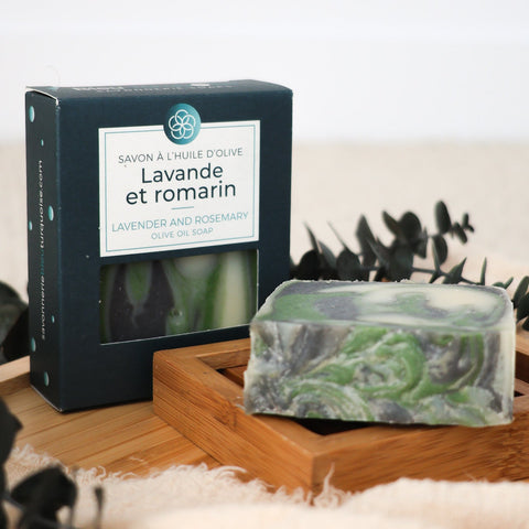 Savon naturel Lavande romarin hydratant et doux pour la peau