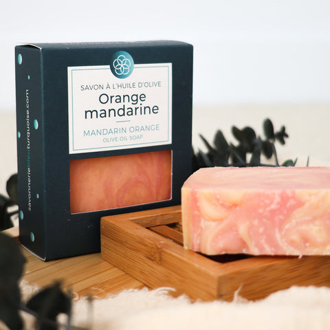 Savon naturel fruité Orange mandarine hydratant et doux pour la peau