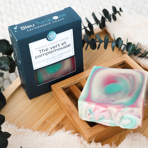 Savon artisanal Thé vert pamplemousse fait main au Québec